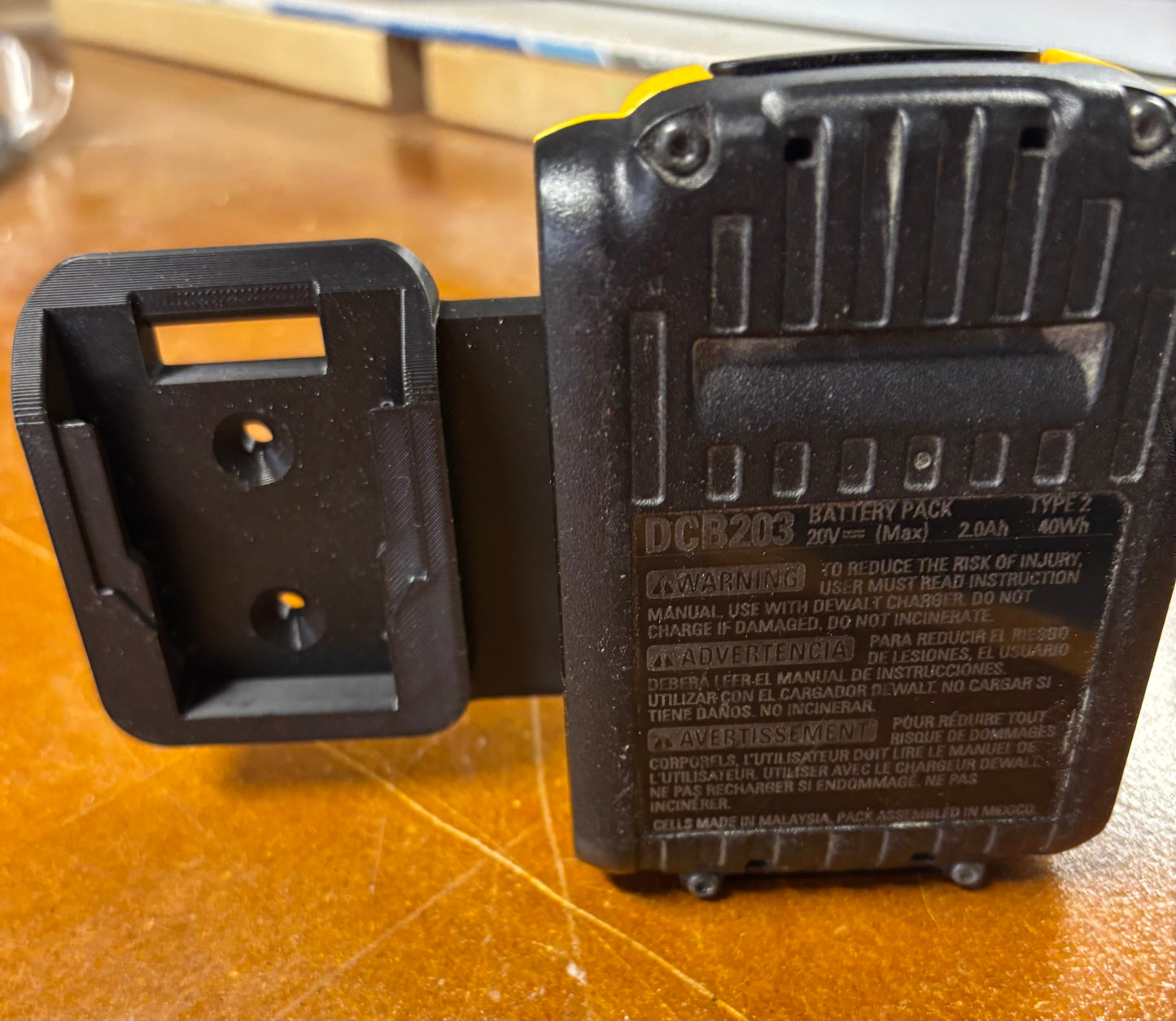 Dewalt 20V two battery holder