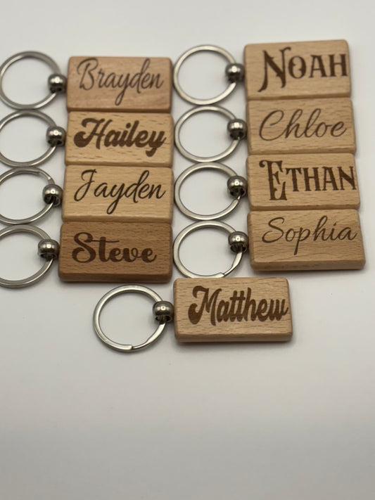 Walnut keychain